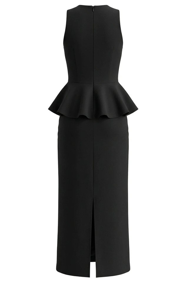 Crystal Detail Peplum Maxi Dress | Dress In Beauty