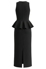 Crystal Detail Peplum Maxi Dress | Dress In Beauty