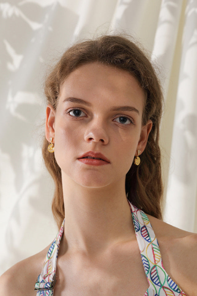 Lemon Slice Pendent Earrings | Dress In Beauty