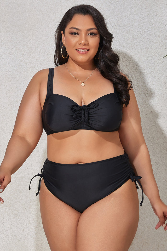 (L-4XL) Floral Adjustable Side Bikini Set | Dress In Beauty