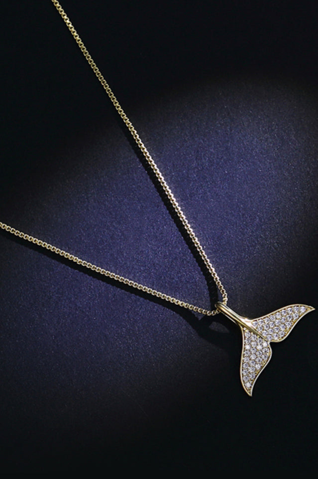 Mermaid Tail Silver Necklace | Dress In Beauty