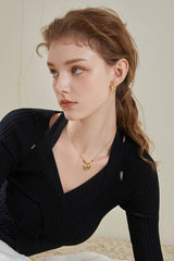 Gold Sugar Cube Hoops | Dress In Beauty