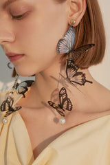 Butterfly Pendant Long Earrings | Dress In Beauty