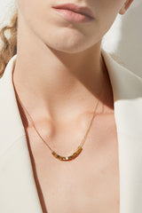 Gold Sugar Cube Necklace | Dress In Beauty