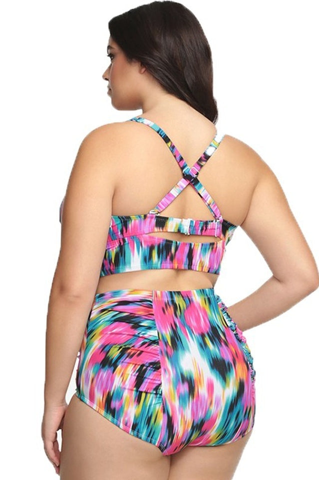 (L-5XL) Tropical Print Bikini Set | Dress In Beauty