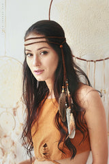Handmade Bohemian Feather Headband | Dress In Beauty