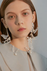 Butterfly Pendant Long Earrings | Dress In Beauty