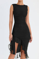 Bay Leaf Ruffle Midi Dress | Dress In Beauty