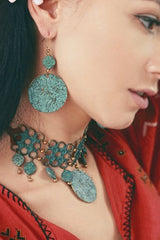 Vintage Nepal Style Necklace+Earrings | Dress In Beauty
