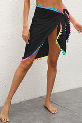 Tassel Patched Irregular One Piece Beach Skirt | Dress In Beauty