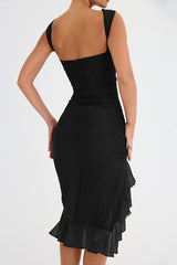 Bay Leaf Ruffle Midi Dress | Dress In Beauty
