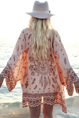 Cow Pattern Chiffon Bikini Cardigan - Dress In Beauty