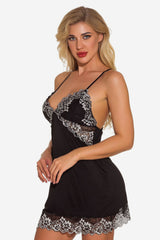 Lace Night Dress Lingerie Deep V Nightgown - Dress In Beauty