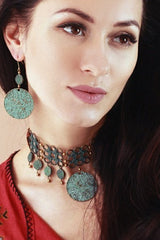 Vintage Nepal Style Necklace+Earrings | Dress In Beauty