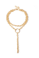 Hip Hop Rock Circle Long Chain Necklace - Dress In Beauty