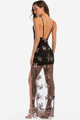 Backless Sequin Party Maxi Dress - Dress In Beauty