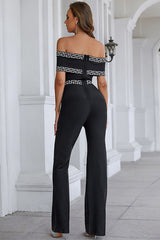 Quilla Black Off Shoulder Jumpsuit | Dress In Beauty