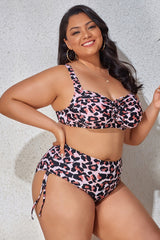 (L-4XL) Floral Adjustable Side Bikini Set | Dress In Beauty
