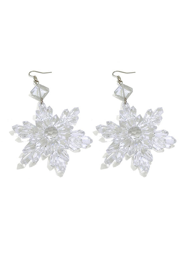 Transparent Snow Earrings - Dress In Beauty