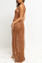 Crochet High Neck Cover Up | Dress In Beauty