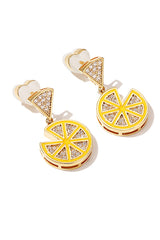 Lemon Slice Pendent Earrings | Dress In Beauty