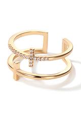 Cubic Zirconia Cross Ring | Dress In Beauty