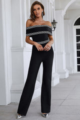 Quilla Black Off Shoulder Jumpsuit | Dress In Beauty
