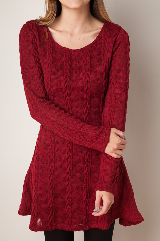 Plus Size Casual S-3XL Sweater Dress - Dress In Beauty