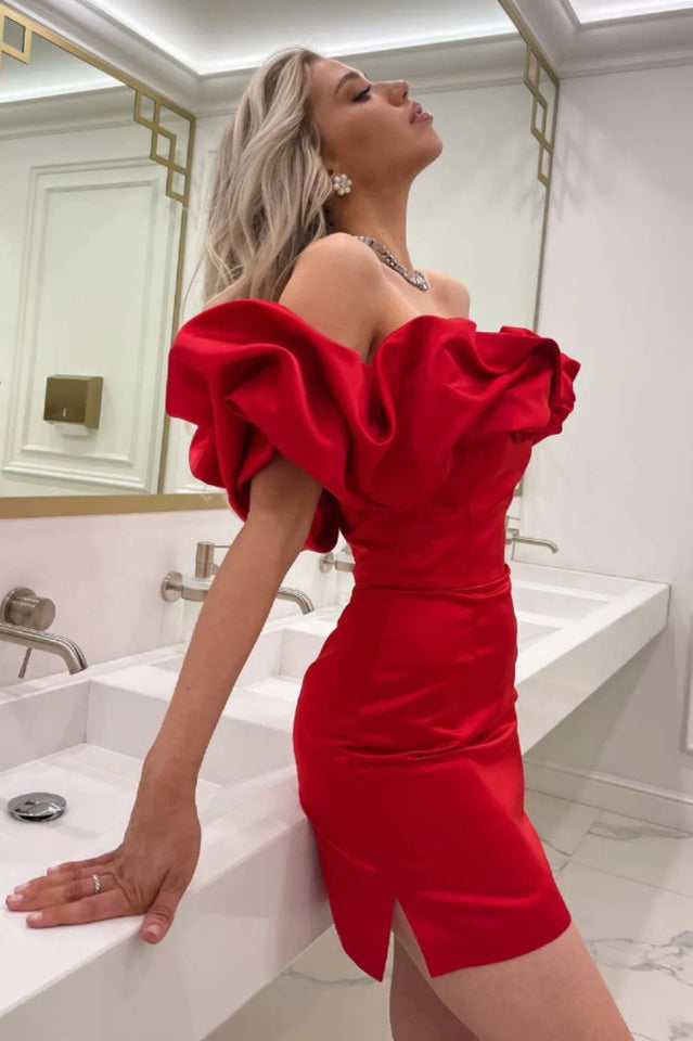 Elastic Mystic Satin Dress | Dress In Beauty