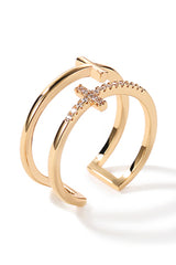 Cubic Zirconia Cross Ring | Dress In Beauty
