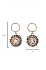 Round Vintage Black Crystal Earrings | Dress In Beauty