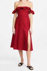 Kacie Ruffles Midi Dress | Dress In Beauty