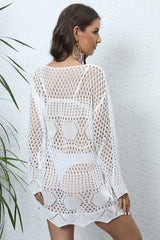 Long Sleeve Hollow Out Cover Up | Dress In Beauty