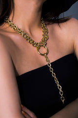 Hip Hop Rock Circle Long Chain Necklace - Dress In Beauty