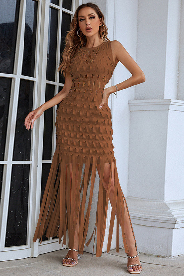 Denisa Sleeveless Tassel Dress | Dress In Beauty
