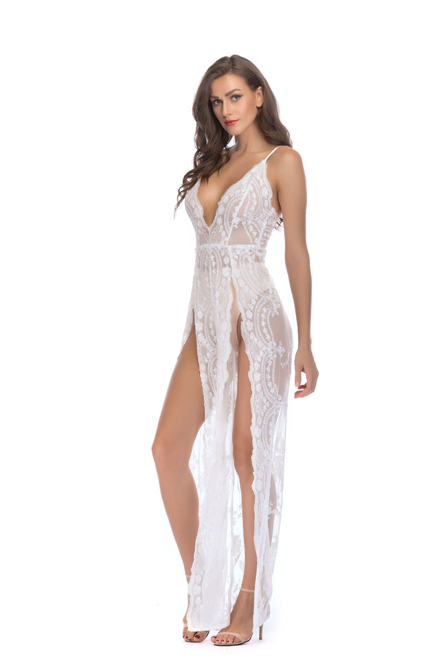 High Slit Backless Boho Cocktail Gown - Dress In Beauty