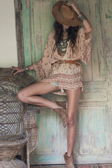 Cow Pattern Chiffon Bikini Cardigan - Dress In Beauty