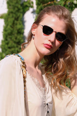 Round Vintage Black Crystal Earrings | Dress In Beauty