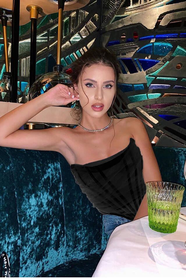 Mesh Boned Corset Top - Dress In Beauty