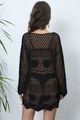 Long Sleeve Hollow Out Cover Up | Dress In Beauty