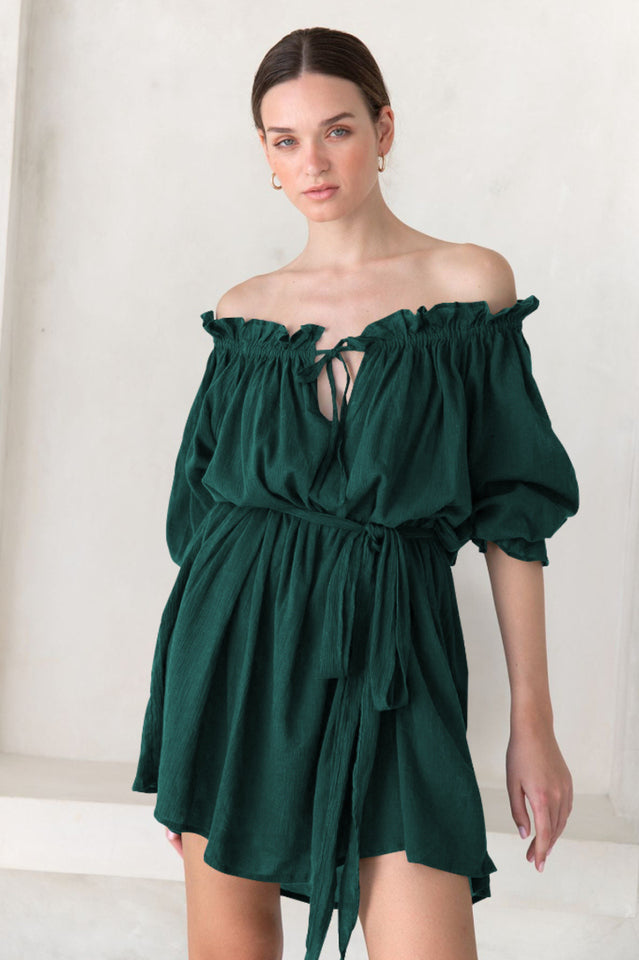 Vacay Off Shoulder Boho Mini Dress | Dress In Beauty