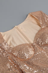 Daria Sequin Feather Mini Dress | Dress In Beauty