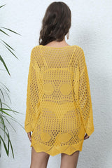 Long Sleeve Hollow Out Cover Up | Dress In Beauty