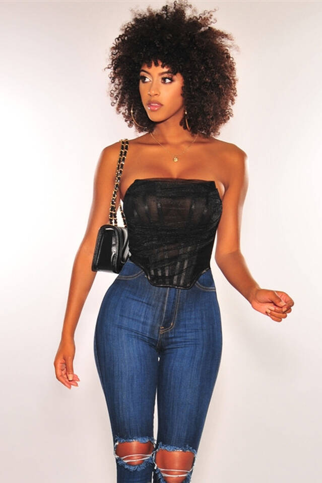 Boned bustier top outlet