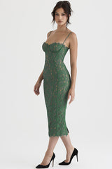 Joelle Forest Lace Midi Dress | Dress In Beauty