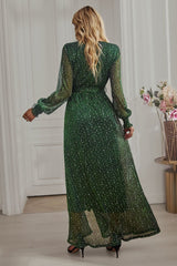 Leandra Front Split Shimmer Maxi Dress | Dress In Beauty