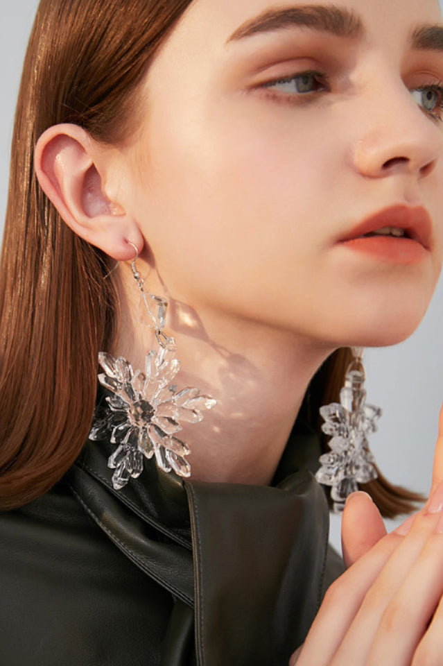 Transparent Snow Earrings - Dress In Beauty