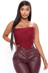 Mesh Boned Corset Top - Dress In Beauty