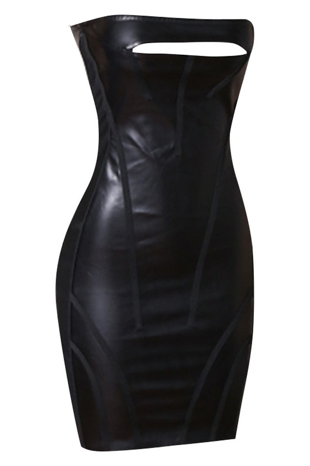 Lamiaya Leather Strapless Mini Dress | Dress In Beauty