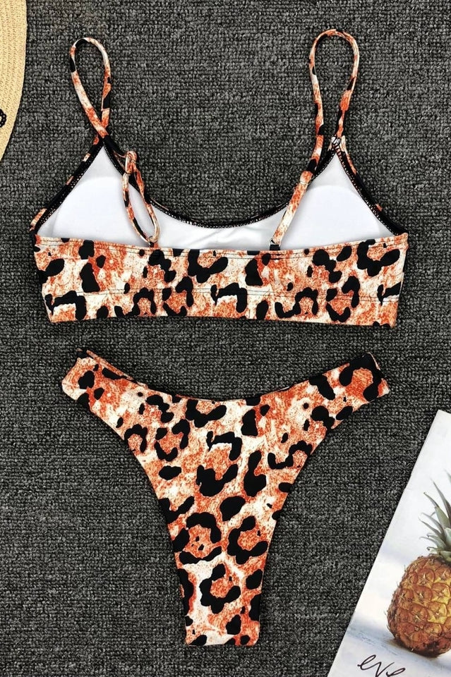 Leopard Print Bikini Set (Multicolor) - Dress In Beauty